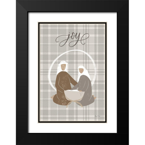 Nativity II Joy Black Modern Wood Framed Art Print with Double Matting by Thorns, Becky