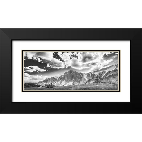 Wyoming Spring Black Modern Wood Framed Art Print with Double Matting by Larson, Nathan