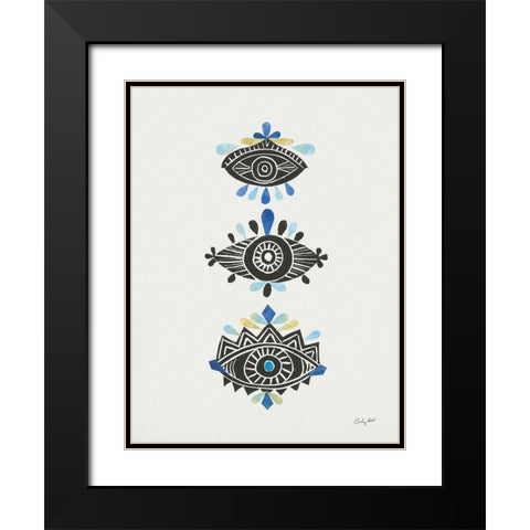 Evil Eye I Collage Black Modern Wood Framed Art Print with Double Matting by Prahl, Courtney