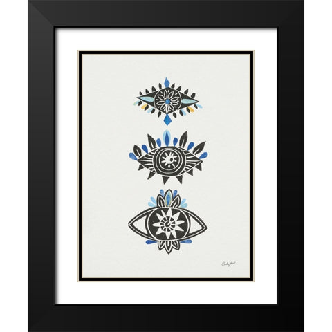 Evil Eye II Collage Black Modern Wood Framed Art Print with Double Matting by Prahl, Courtney