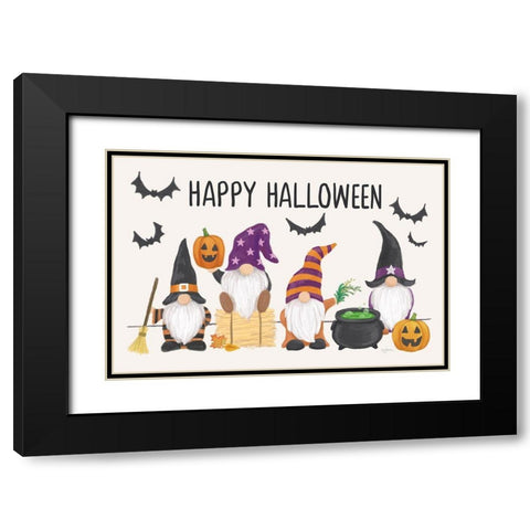 Halloween Gnomes I Black Modern Wood Framed Art Print with Double Matting by Urban, Mary