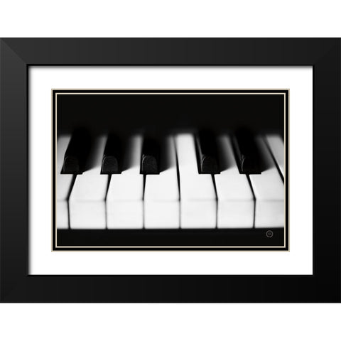 Piano Lounge I Black Modern Wood Framed Art Print with Double Matting by Larson, Nathan