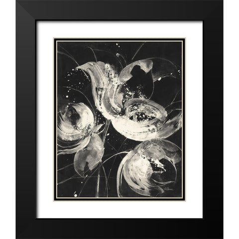 Bold II Dark Vertical Black Modern Wood Framed Art Print with Double Matting by Hristova, Albena