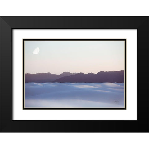White Sands Dream Black Modern Wood Framed Art Print with Double Matting by Larson, Nathan