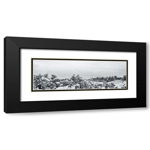 Villa View Light Crop Black Modern Wood Framed Art Print with Double Matting by Aledanda
