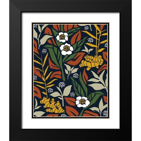 Ginger and White Tea Black Modern Wood Framed Art Print with Double Matting by Gallagher, Megan