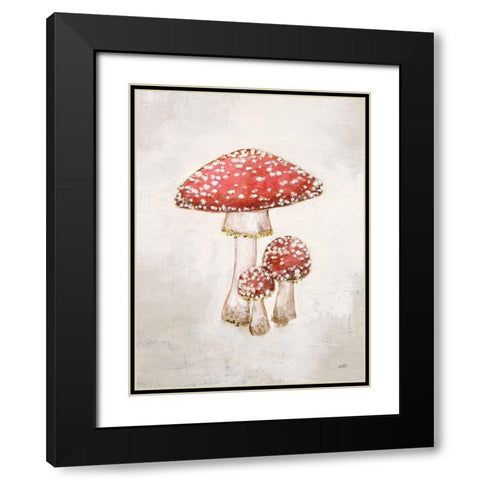 Woodland Mushroom II Black Modern Wood Framed Art Print with Double Matting by Purinton, Julia
