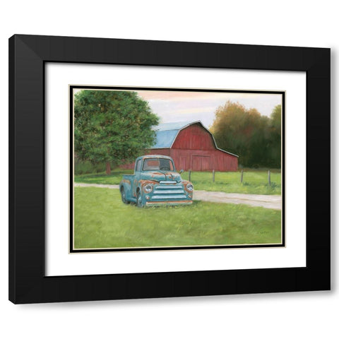 Vintage Truck Black Modern Wood Framed Art Print with Double Matting by Wiens, James