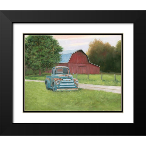 Vintage Truck Black Modern Wood Framed Art Print with Double Matting by Wiens, James