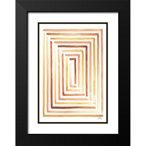 Desert Sunset II SP Black Modern Wood Framed Art Print with Double Matting by Marshall, Laura