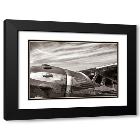 Aviator Black Modern Wood Framed Art Print with Double Matting by Larson, Nathan