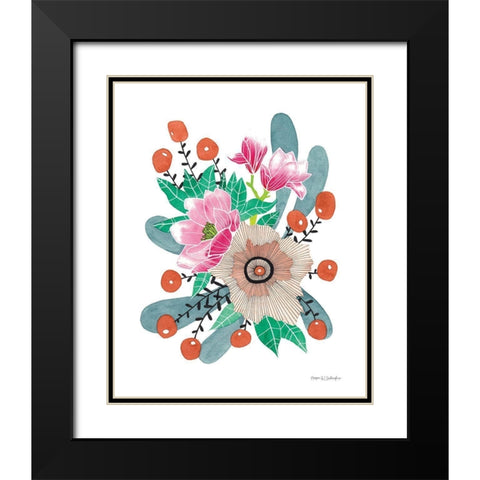 Stained Glass Black Modern Wood Framed Art Print with Double Matting by Gallagher, Megan