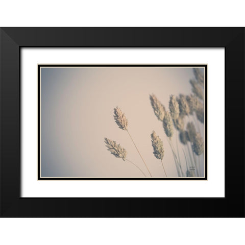 Dried Grass Study Black Modern Wood Framed Art Print with Double Matting by Larson, Nathan