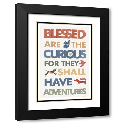 Blessed are the Curious Black Modern Wood Framed Art Print with Double Matting by Charro, Mercedes Lopez