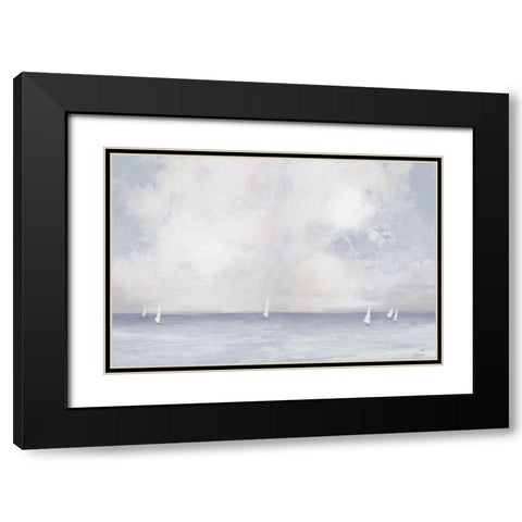Dark Morning Sail Black Modern Wood Framed Art Print with Double Matting by Purinton, Julia