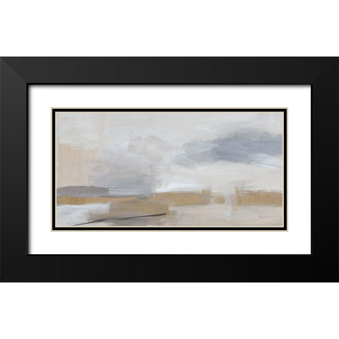 Sandstorm Gold Black Modern Wood Framed Art Print with Double Matting by Munger, Pamela