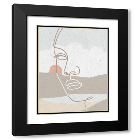Mykonos II Neutral Black Modern Wood Framed Art Print with Double Matting by Hershey, Moira