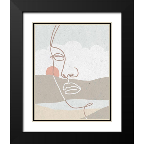 Mykonos II Neutral Black Modern Wood Framed Art Print with Double Matting by Hershey, Moira
