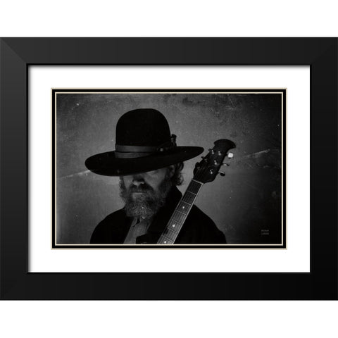 Home on the Range Cowboy I Black Modern Wood Framed Art Print with Double Matting by Larson, Nathan