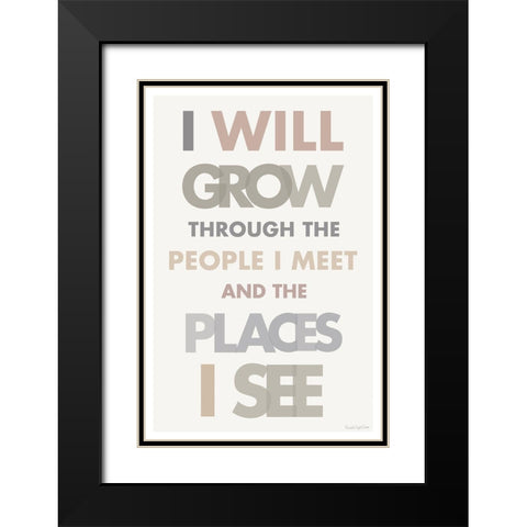 I Will Grow II Black Modern Wood Framed Art Print with Double Matting by Charro, Mercedes Lopez