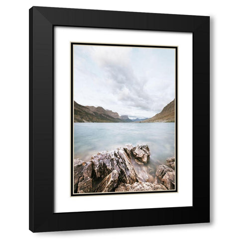 Glacier Lake Black Modern Wood Framed Art Print with Double Matting by Majchrowicz, Alan