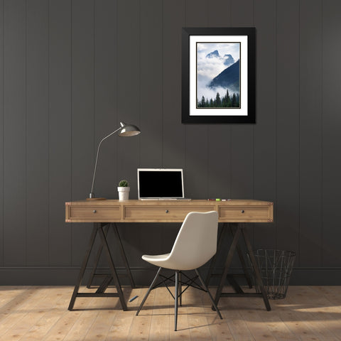 Mountain Fog Black Modern Wood Framed Art Print with Double Matting by Majchrowicz, Alan