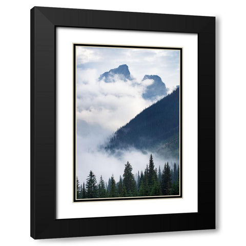 Mountain Fog Black Modern Wood Framed Art Print with Double Matting by Majchrowicz, Alan
