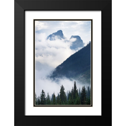 Mountain Fog Black Modern Wood Framed Art Print with Double Matting by Majchrowicz, Alan