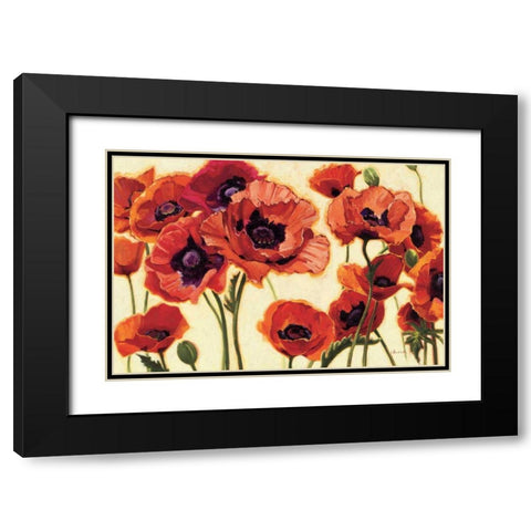 Orientals Black Modern Wood Framed Art Print with Double Matting by Novak, Shirley
