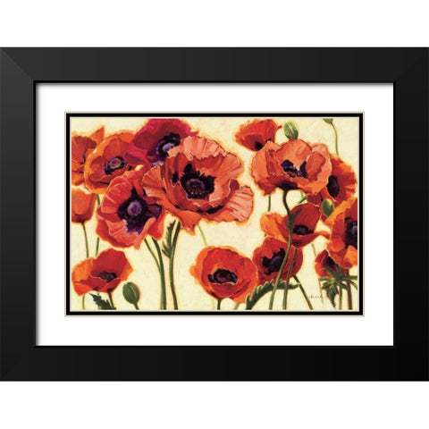Orientals Black Modern Wood Framed Art Print with Double Matting by Novak, Shirley