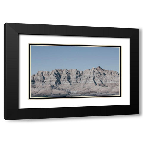 Badlands Black Modern Wood Framed Art Print with Double Matting by Larson, Nathan