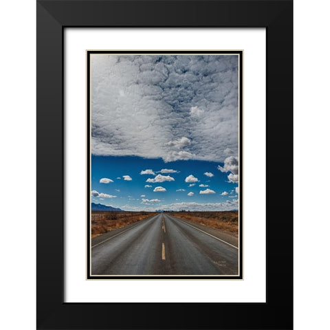 Tres Hermanas Clouds Color Black Modern Wood Framed Art Print with Double Matting by Larson, Nathan