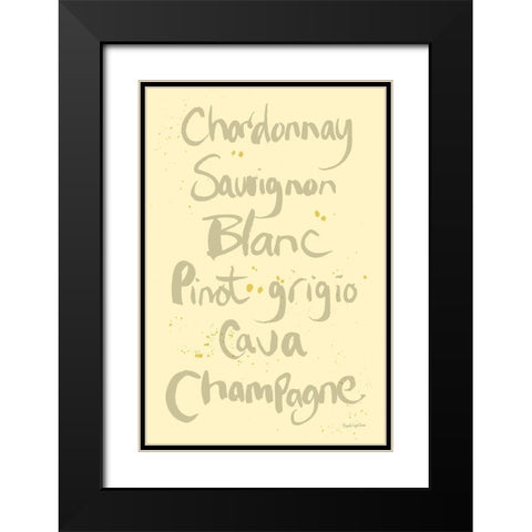 Pop the Cork Wine Words II Black Modern Wood Framed Art Print with Double Matting by Charro, Mercedes Lopez