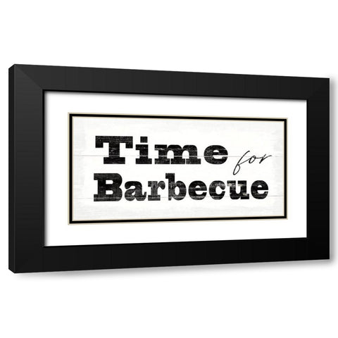 Time for Barbecue Black Modern Wood Framed Art Print with Double Matting by Wild Apple Portfolio