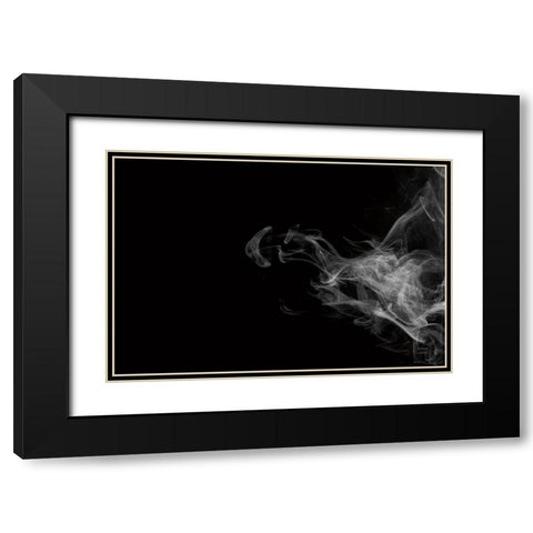 Smoke I Black Modern Wood Framed Art Print with Double Matting by Larson, Nathan