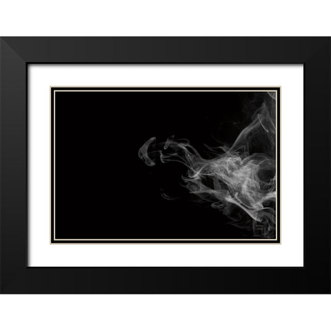 Smoke I Black Modern Wood Framed Art Print with Double Matting by Larson, Nathan