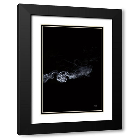 Smoke II Black Modern Wood Framed Art Print with Double Matting by Larson, Nathan