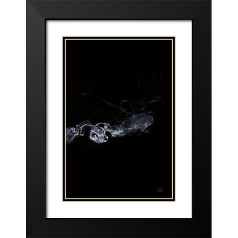 Smoke II Black Modern Wood Framed Art Print with Double Matting by Larson, Nathan