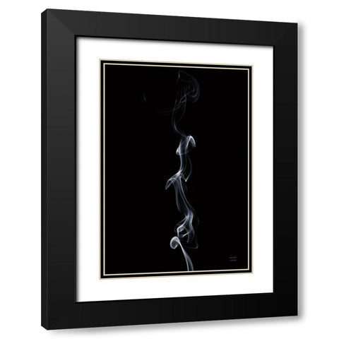 Smoke III Black Modern Wood Framed Art Print with Double Matting by Larson, Nathan