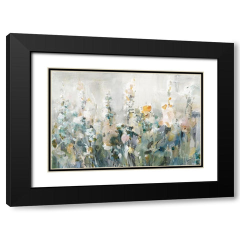 Rustic Garden Neutral Black Modern Wood Framed Art Print with Double Matting by Nai, Danhui