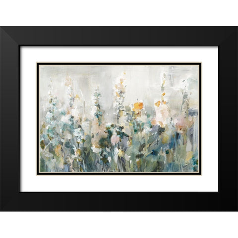 Rustic Garden Neutral Black Modern Wood Framed Art Print with Double Matting by Nai, Danhui