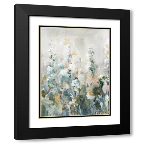 Rustic Garden Neutral II Black Modern Wood Framed Art Print with Double Matting by Nai, Danhui