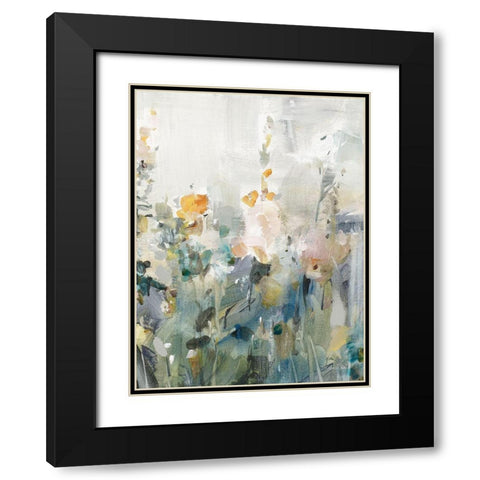 Rustic Garden Neutral III Black Modern Wood Framed Art Print with Double Matting by Nai, Danhui