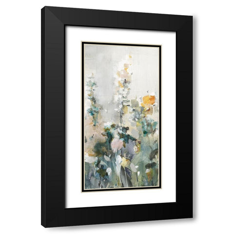 Rustic Garden Neutral V Black Modern Wood Framed Art Print with Double Matting by Nai, Danhui