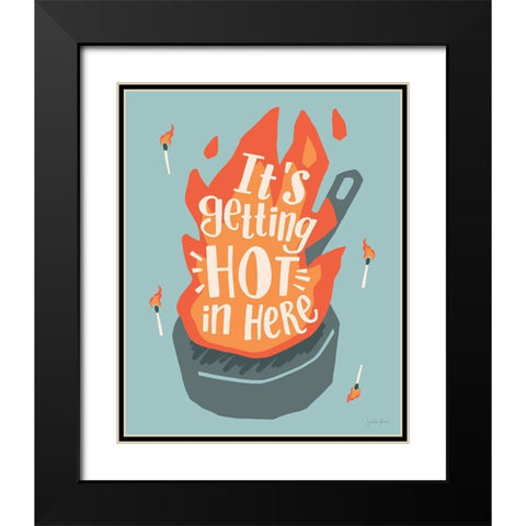 Hot In Here I Black Modern Wood Framed Art Print with Double Matting by Penner, Janelle