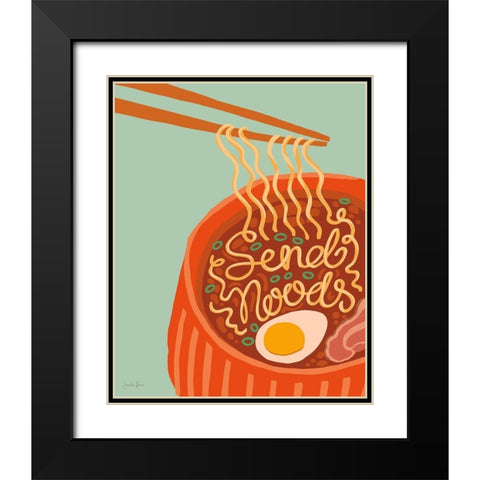 Send Noods I Black Modern Wood Framed Art Print with Double Matting by Penner, Janelle