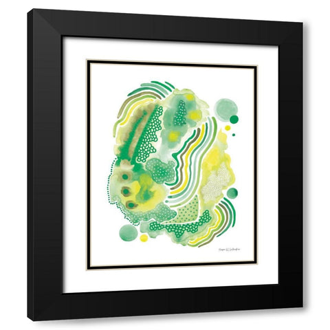 Organic II Black Modern Wood Framed Art Print with Double Matting by Gallagher, Megan