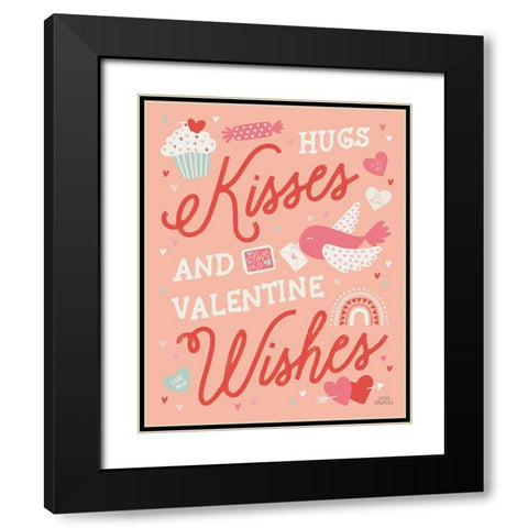 Lovebirds IV Black Modern Wood Framed Art Print with Double Matting by Marshall, Laura