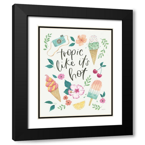 Lifes a Beach IV Black Modern Wood Framed Art Print with Double Matting by Jackson, Jenaya