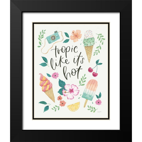 Lifes a Beach IV Black Modern Wood Framed Art Print with Double Matting by Jackson, Jenaya